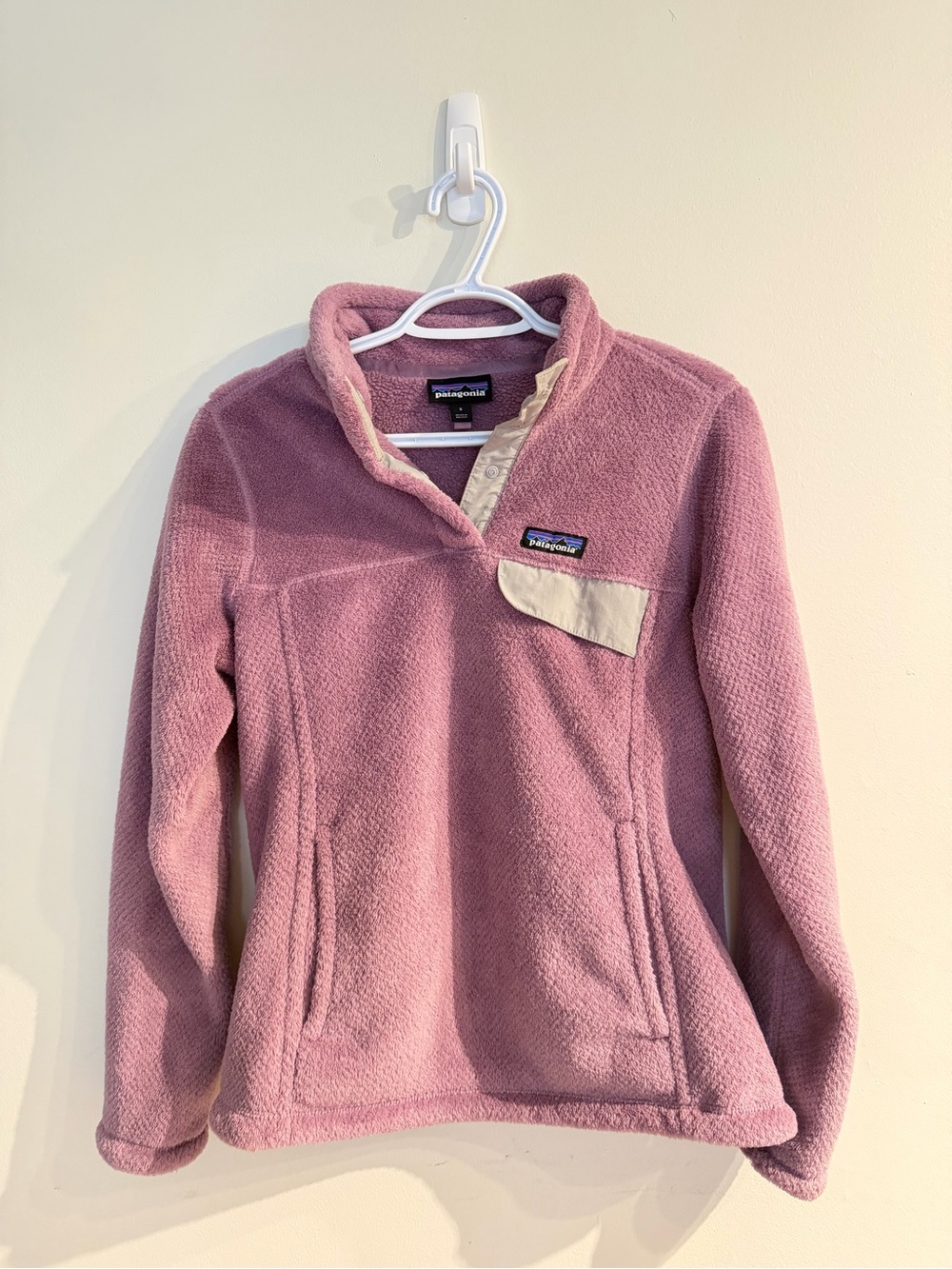 Patagonia Synchilla Snap T Pink Lavender 1/4 Button Pullover Fleece Women